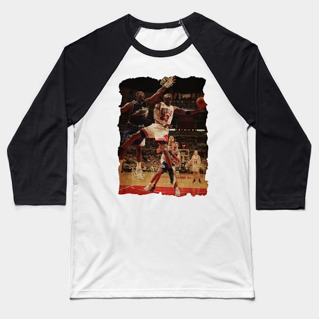 Dunk Michael Jordan vs Karl Malone Vintage Baseball T-Shirt by CAH BLUSUKAN